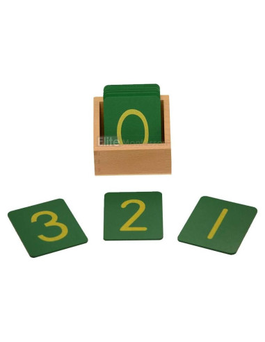 Números de Lija Montessori Elite 0-9 en Caja de Madera
