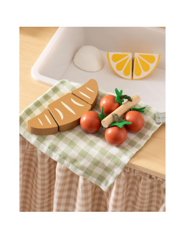Set de cuchillos de cocina de madera ROBUD 16 piezas para niños