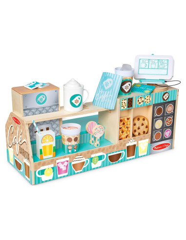Cafetería de Madera Melissa & Doug 35 Piezas - Juego de Rol