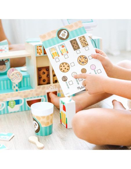 Cafetería de Madera Melissa & Doug 35 Piezas - Juego de Rol Cafetería de Madera Melissa & Doug 35 Piezas - Juego de Rol
