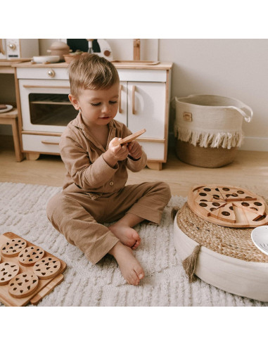 Juego de Galletas de Madera Montessori para Niños 2-5 Años