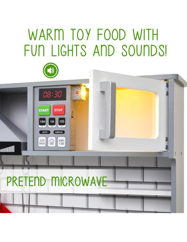 Juego de Cocina de Madera Lil' Jumbl para Niños 65x30x93cm