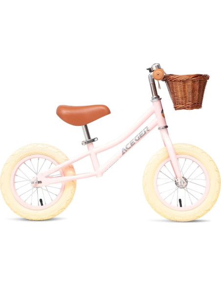 Bicicleta de Equilibrio ACEGER 12" Rosa para Niños 2-5 Años Bicicleta de Equilibrio ACEGER 12" Rosa para Niños 2-5 Años
