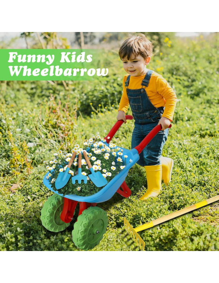 Juego de Herramientas de Jardinería para Niños Demolike con Carretilla Juego de Herramientas de Jardinería para Niños Demolike con Carretilla