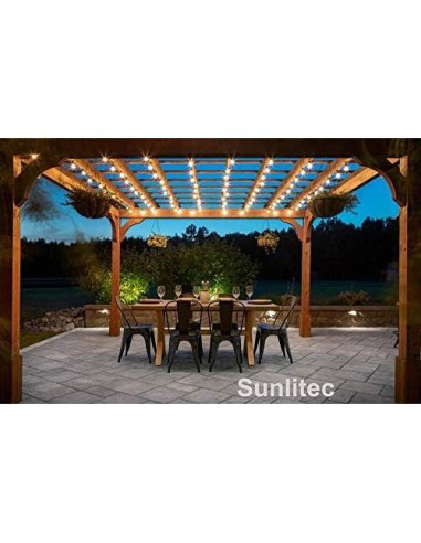 Luces de Cadena Solar Sunlitec 25 Bombillas 8,23 m LED