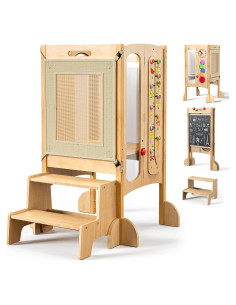 Torre de Pie Plegable FlyingBoom para Niños con Red de Seguridad