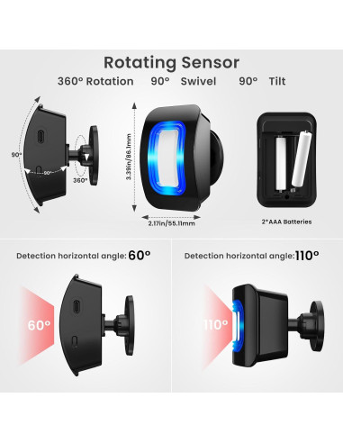 Sensor de Movimiento Inalámbrico COTINSE FX-B26 500m