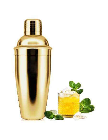 Shaker de cóctel NewGF 739 ml con colador y tapa medidora Shaker de cóctel NewGF 739 ml con colador y tapa medidora