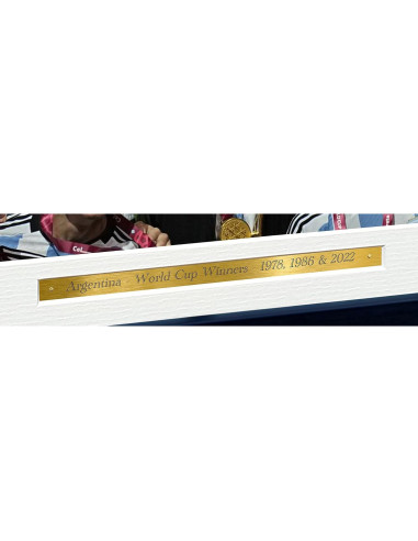 Foto enmarcada autografiada Lionel Messi A4 Argentina 2022