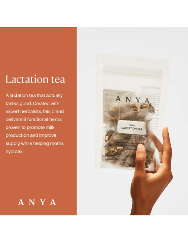 Té de Lactancia HERBAL ANYA, 20 Bolsas - Jengibre y Moringa