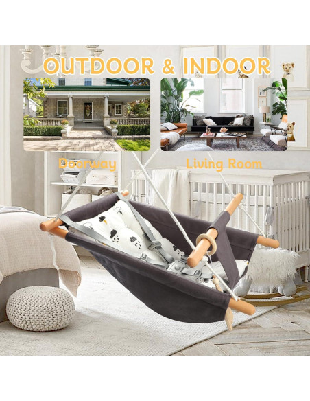 Columpio para Bebés Tislly Ajustable Interior/Exterior 68kg Columpio para Bebés Tislly Ajustable Interior/Exterior 68kg