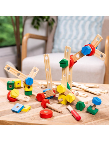 Juego de Construcción de Madera Melissa & Doug 48 Piezas