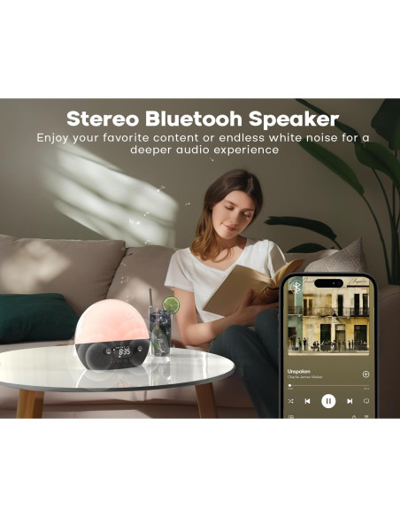 Reloj Despertador Amanecer MOMILLA RO310 con Altavoz Bluetooth Reloj Despertador Amanecer MOMILLA RO310 con Altavoz Bluetooth