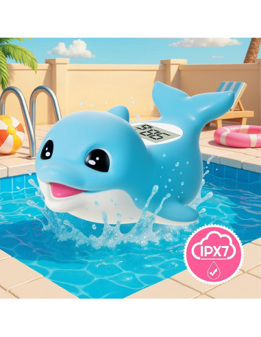 Termómetro de baño digital para bebés Delfín - Impermeable