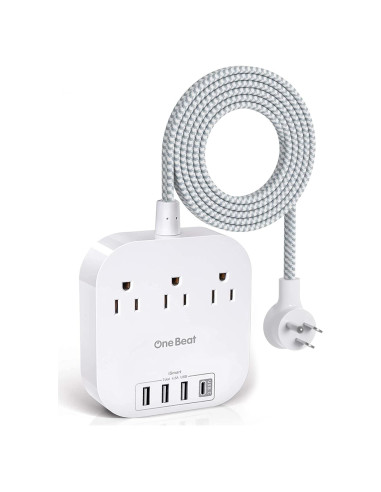 Regleta One Beat 3 Salidas AC y 4 Puertos USB Carga Rápida