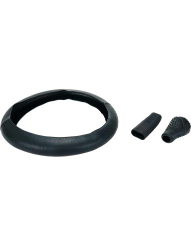 Kit Cubiertas de Silicona Modengzhe para Volante y Cambio Negro