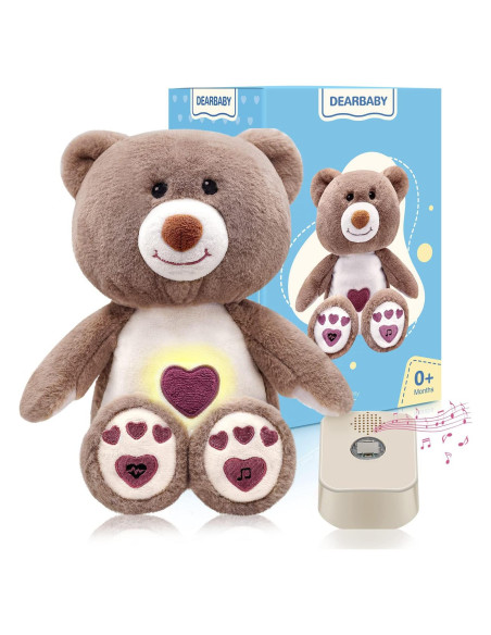 DEARBABY Soporte para Sueño de Bebé Oso con Sonidos Calmantes DEARBABY Soporte para Sueño de Bebé Oso con Sonidos Calmantes