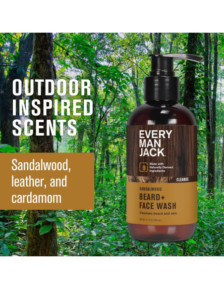 Every Man Jack Lavado de Barba Madera de Sándalo 2 Pack Every Man Jack Lavado de Barba Madera de Sándalo 2 Pack