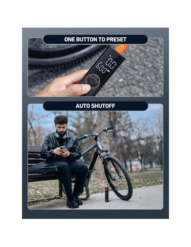 Compresor de Aire Portátil AstroAI 150 PSI para Bicicletas