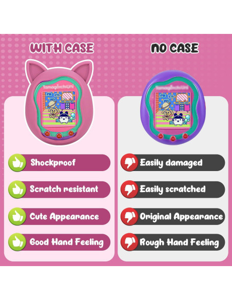 Funda de Silicona Winceed Rosa para Tamagotchi Uni - Protección Completa Funda de Silicona Winceed Rosa para Tamagotchi Uni - Protección Completa