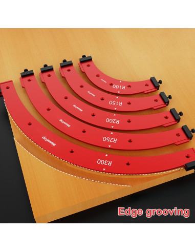 Plantilla de Radio de Esquina de Router IMeanTop 5 Pcs Aluminio