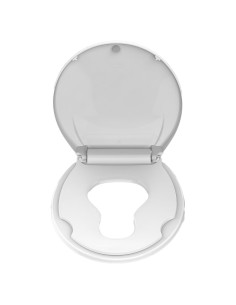 Asiento de Inodoro Redondo GarveeTech con Asiento para Niños Blanco