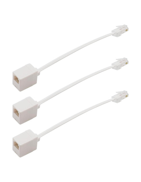 Adaptador Convertidor RJ45 a RJ11 3 Piezas Dahszhi Adaptador Convertidor RJ45 a RJ11 3 Piezas Dahszhi