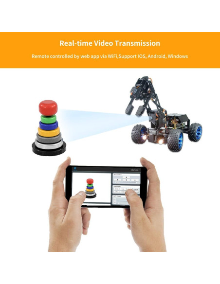 Kit de Robot Programable Adeept PiCar-Pro con Brazo 4-DOF Kit de Robot Programable Adeept PiCar-Pro con Brazo 4-DOF