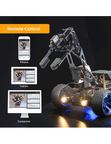 Kit de Robot Programable Adeept PiCar-Pro con Brazo 4-DOF