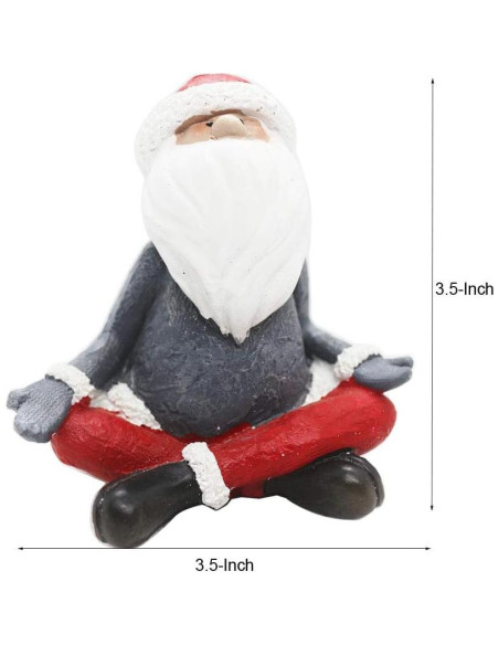 Gnomo de Navidad Meditativo KiaoTime 8.9 cm Resina Decorativo Gnomo de Navidad Meditativo KiaoTime 8.9 cm Resina Decorativo