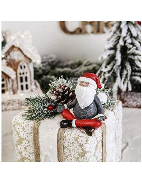 Gnomo de Navidad Meditativo KiaoTime 8.9 cm Resina Decorativo Gnomo de Navidad Meditativo KiaoTime 8.9 cm Resina Decorativo