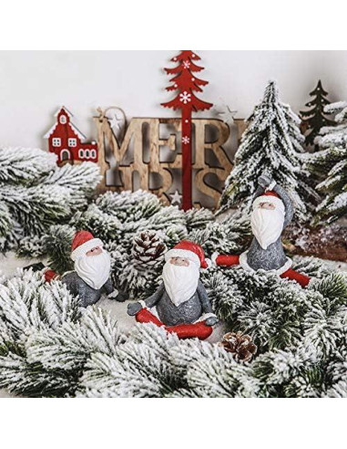 Gnomo de Navidad Meditativo KiaoTime 8.9 cm Resina Decorativo