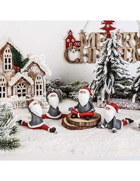 Gnomo de Navidad Meditativo KiaoTime 8.9 cm Resina Decorativo Gnomo de Navidad Meditativo KiaoTime 8.9 cm Resina Decorativo