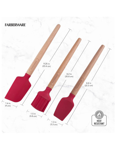 Juego de Hornear Mini 3 Piezas Farberware con Pincel y Espátulas