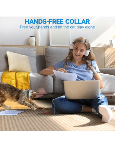 Juguete Interactivo para Gatos Havit Collar LED Recargable