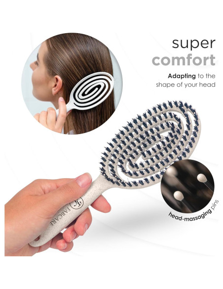 Cepillo Desenredante Fabcare para Cabello Grueso y Rizado Cepillo Desenredante Fabcare para Cabello Grueso y Rizado
