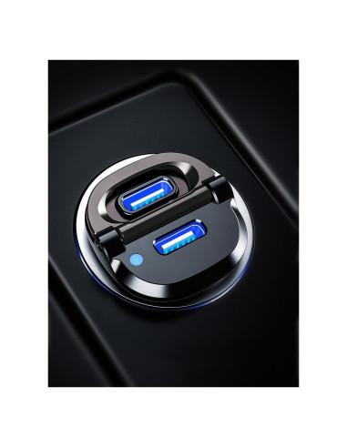 Cargador de coche USB C EWA 40W Doble Puerto PD Rápido