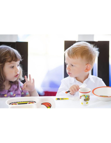 Set de Vajilla Infantil Nohlerlife - 5 Piezas con Camiones