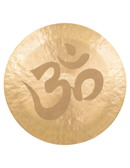 Gong de bronce 56 cm Om con mazo para meditación y yoga Gong de bronce 56 cm Om con mazo para meditación y yoga