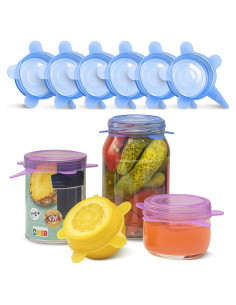 Tapa de Silicona Orblue 6 Piezas 8.9 cm para Alimentos