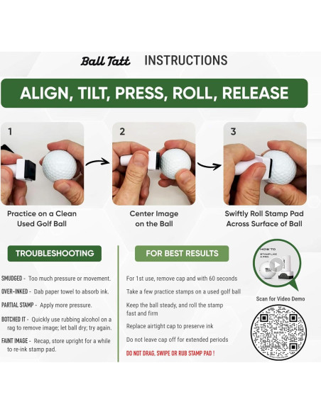 Sello de Pelota de Golf Ball Tatt - Autoinking, 1.9x1.3cm, Impermeable Sello de Pelota de Golf Ball Tatt - Autoinking, 1.9x1.3cm, Impermeable