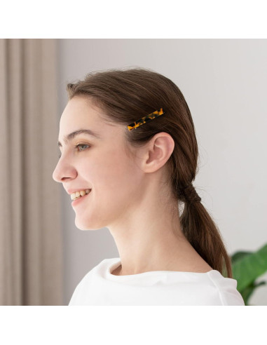 Pinzas para el cabello Cobahom - Estampado de leopardo - 12 Pcs 6 cm