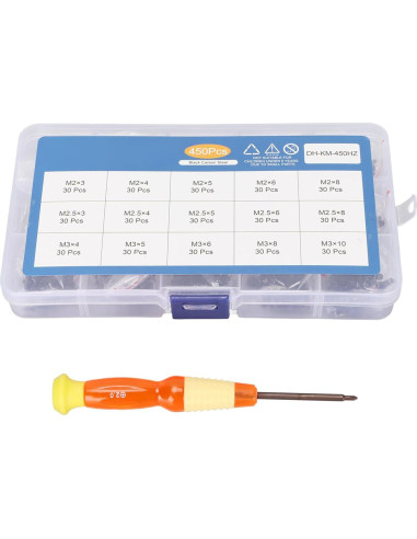 Kit de Tornillos para Laptop NTSDD 450 Pcs M2 M2.5 M3