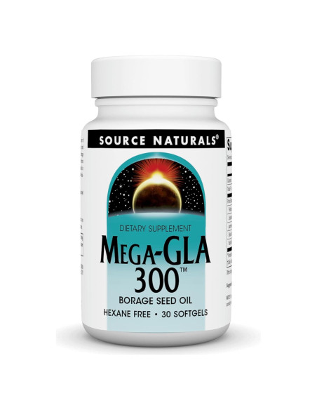 Source Naturals Mega-GLA 300 - Aceite de Semilla de Borraja 30 Gelatinas Source Naturals Mega-GLA 300 - Aceite de Semilla de Borraja 30 Gelatinas