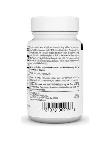 Source Naturals Mega-GLA 300 - Aceite de Semilla de Borraja 30 Gelatinas Source Naturals Mega-GLA 300 - Aceite de Semilla de Borraja 30 Gelatinas