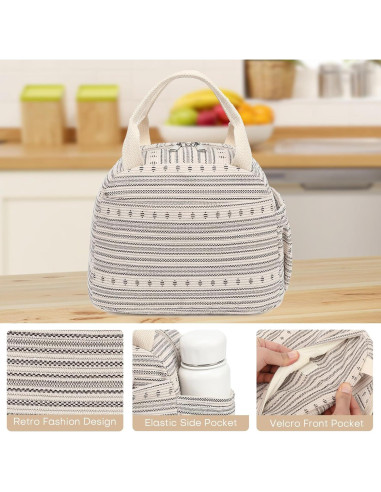 Bolsa de Almuerzo Térmica Restro Bohemia 8.5L A Prueba de Fugas