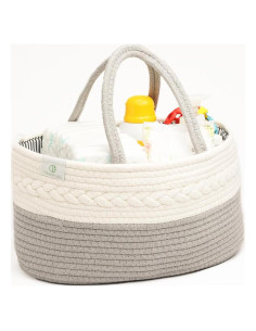 Cesta Organizadora de Pañales Oliver & Emilia - Caddy Tejido Portátil