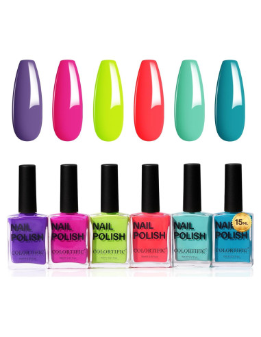 Set de Esmalte de Uñas COLORTIFIC 6 Colores 15ML Secado Rápido