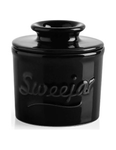 Crock de Mantequilla Sweejar de Porcelana Negro 1.5 Barras