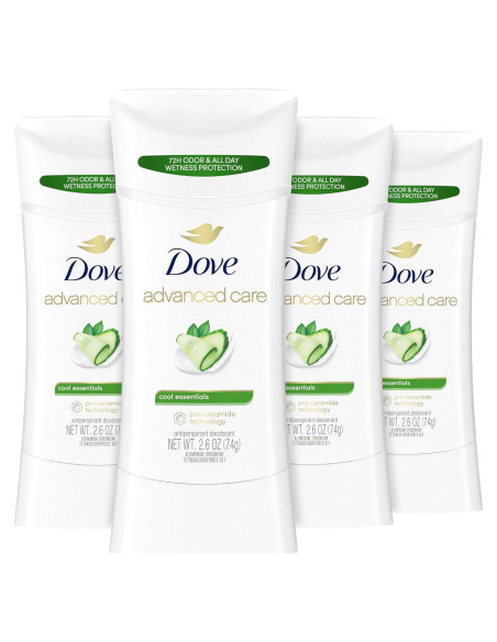 Desodorante Antitranspirante Dove Cuidado Avanzado 74 g 4 unidades Desodorante Antitranspirante Dove Cuidado Avanzado 74 g 4 unidades